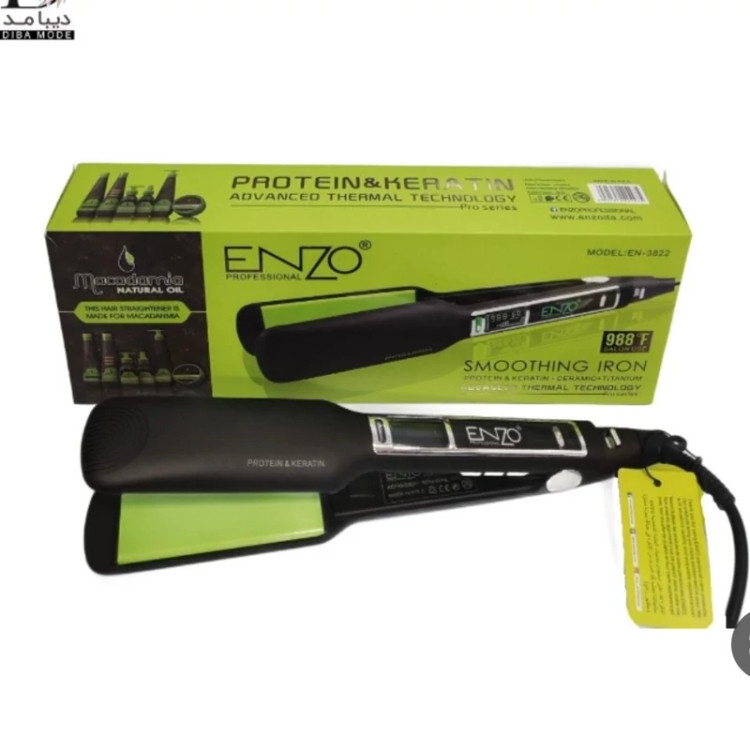اتو مو انزو پروفیشینال مدل EN-3822 اصل (پهن) ا ENZOPORESSIONAL EN-3822